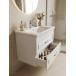 Тумба с раковиной Francesca Империя 80 подвесная, белая (ум. Миранда 80)  купить в Москве по цене от 25980р. в интернет-магазине mebel-v-vannu.ru