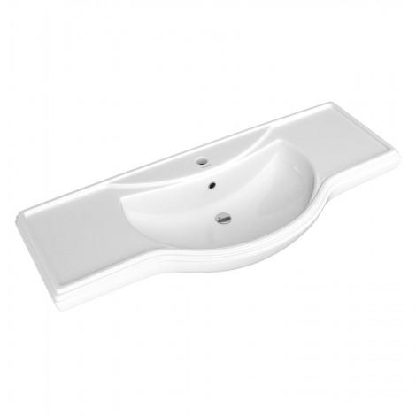 Тумба с раковиной Francesca Империя 120 белая с подсветкой купить в Москве по цене от 36200р. в интернет-магазине mebel-v-vannu.ru