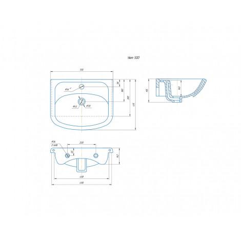 Комплект мебели для ванной комнаты Francesca Империя 50 левый купить в Москве по цене от 17460р. в интернет-магазине mebel-v-vannu.ru