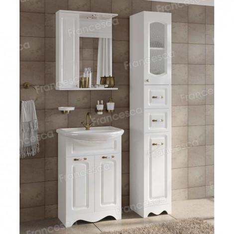 Тумба с раковиной Francesca Империя 55 с 2 дверцами с подсветкой купить в Москве по цене от 11900р. в интернет-магазине mebel-v-vannu.ru