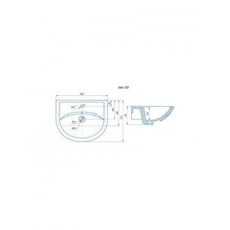 Комплект мебели для ванной комнаты Francesca Империя 55, левый купить в Москве по цене от 18070р. в интернет-магазине mebel-v-vannu.ru