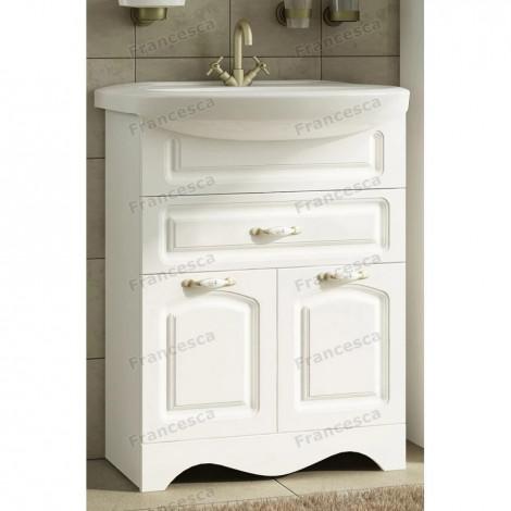Комплект мебели для ванной комнаты Francesca Империя 60, с 1 ящиком, левый купить в Москве по цене от 22150р. в интернет-магазине mebel-v-vannu.ru