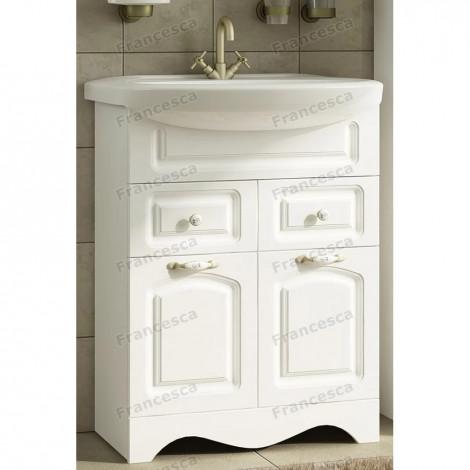 Комплект мебели для ванной комнаты Francesca Империя 60, с ящиками левый купить в Москве по цене от 23130р. в интернет-магазине mebel-v-vannu.ru