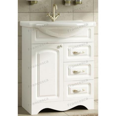 Тумба с раковиной Francesca Империя 65 белый с подсветкой купить в Москве по цене от 14420р. в интернет-магазине mebel-v-vannu.ru