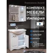 Комплект мебели для ванной комнаты Francesca Империя 75-2, правый купить в Москве по цене от 30327р. в интернет-магазине mebel-v-vannu.ru