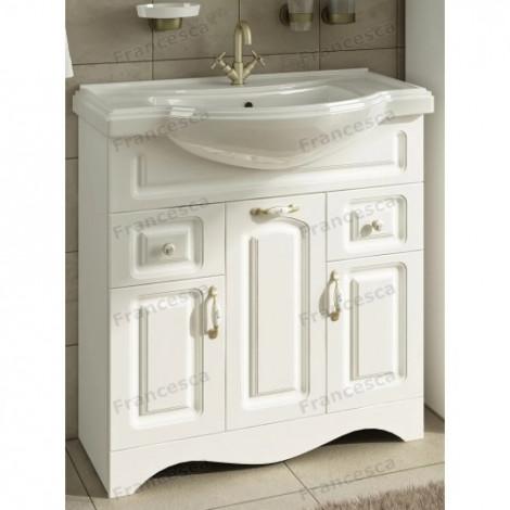 Комплект мебели для ванной комнаты Francesca Империя 80 с ящиками, зеркало 2 шкафа купить в Москве по цене от 30940р. в интернет-магазине mebel-v-vannu.ru