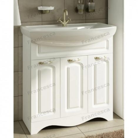Комплект мебели для ванной комнаты Francesca Империя 80, 3 двери, левый купить в Москве по цене от 26142р. в интернет-магазине mebel-v-vannu.ru
