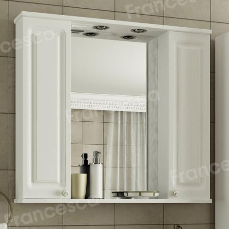 Комплект мебели для ванной комнаты Francesca Империя 80 с ящиками, зеркало 2 шкафа купить в Москве по цене от 30940р. в интернет-магазине mebel-v-vannu.ru