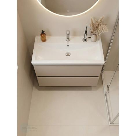 Тумба с раковиной Francesca Avanti Latina 100 подвесная, бежевая (ум. Фостер 100) купить в Москве по цене от 48904р. в интернет-магазине mebel-v-vannu.ru