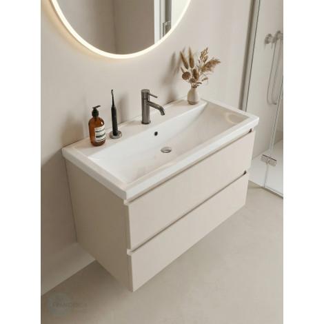 Тумба с раковиной Francesca Avanti Latina 100 подвесная, бежевая (ум. Фостер 100) купить в Москве по цене от 48904р. в интернет-магазине mebel-v-vannu.ru