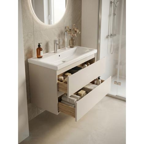 Тумба с раковиной Francesca Avanti Latina 100 подвесная, бежевая (ум. Фостер 100) купить в Москве по цене от 48904р. в интернет-магазине mebel-v-vannu.ru