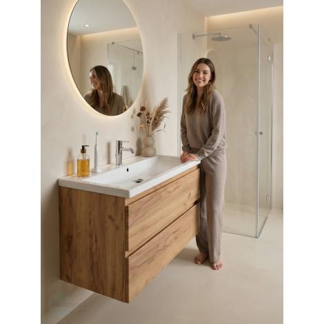 Тумба с раковиной Francesca Avanti Latina 100 подвесная, дуб крафт золотой (ум. Фостер 100) купить в Москве по цене от 48904р. в интернет-магазине mebel-v-vannu.ru