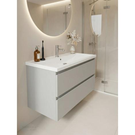 Тумба с раковиной Francesca Avanti Latina 100 подвесная, серая (ум. Фостер 100) купить в Москве по цене от 48904р. в интернет-магазине mebel-v-vannu.ru