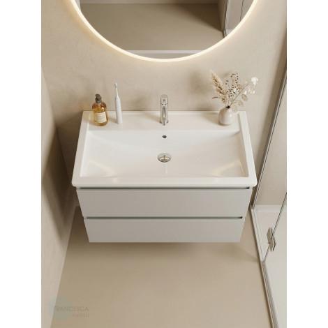 Тумба с раковиной Francesca Avanti Latina 100 подвесная, серая (ум. Фостер 100) купить в Москве по цене от 48904р. в интернет-магазине mebel-v-vannu.ru