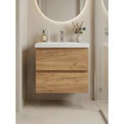 Тумба с раковиной Francesca Avanti Latina 50 подвесная, дуб крафт золотой (ум. Moduo 50) купить в Москве по цене от 28544р. в интернет-магазине mebel-v-vannu.ru