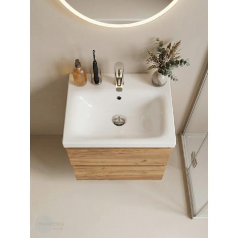 Тумба с раковиной Francesca Avanti Latina 50 подвесная, дуб крафт золотой (ум. Moduo 50) купить в Москве по цене от 28544р. в интернет-магазине mebel-v-vannu.ru