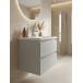 Тумба с раковиной Francesca Avanti Latina 50 подвесная, серая (ум. Moduo 50) купить в Москве по цене от 28544р. в интернет-магазине mebel-v-vannu.ru