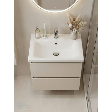 Тумба с раковиной Francesca Avanti Latina 60 подвесная, бежевая (ум. Moduo 60) купить в Москве по цене от 32476р. в интернет-магазине mebel-v-vannu.ru