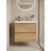 Тумба с раковиной Francesca Avanti Latina 60 подвесная, дуб крафт золотой (ум. Moduo 60) купить в Москве по цене от 32476р. в интернет-магазине mebel-v-vannu.ru