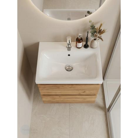 Тумба с раковиной Francesca Avanti Latina 60 подвесная, дуб крафт золотой (ум. Moduo 60) купить в Москве по цене от 32476р. в интернет-магазине mebel-v-vannu.ru