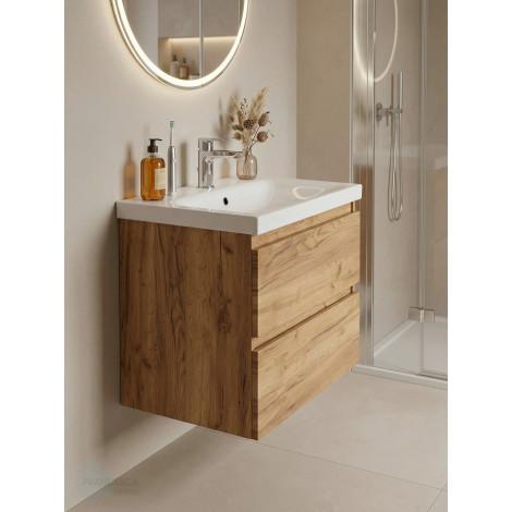 Тумба с раковиной Francesca Avanti Latina 60 подвесная, дуб крафт золотой (ум. Moduo 60) купить в Москве по цене от 32476р. в интернет-магазине mebel-v-vannu.ru