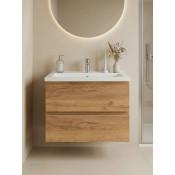 Тумба с раковиной Francesca Avanti Latina 70 подвесная, дуб крафт золотой (ум. Фостер 70) купить в Москве по цене от 36228р. в интернет-магазине mebel-v-vannu.ru