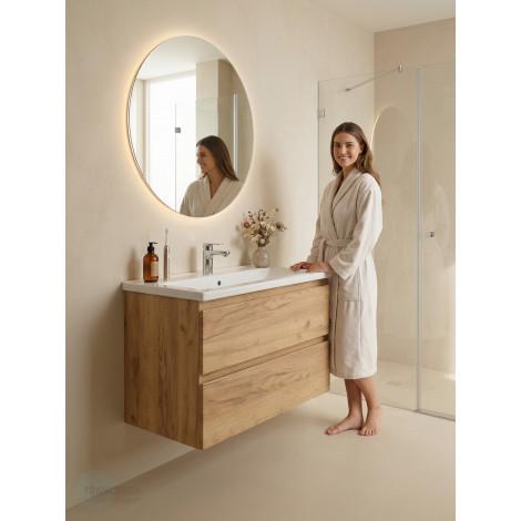 Тумба с раковиной Francesca Avanti Latina 70 подвесная, дуб крафт золотой (ум. Фостер 70) купить в Москве по цене от 36228р. в интернет-магазине mebel-v-vannu.ru