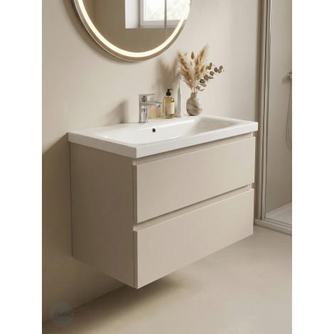 Тумба с раковиной Francesca Avanti Latina 80 подвесная, бежевая (ум. Moduo 80) купить в Москве по цене от 41050р. в интернет-магазине mebel-v-vannu.ru