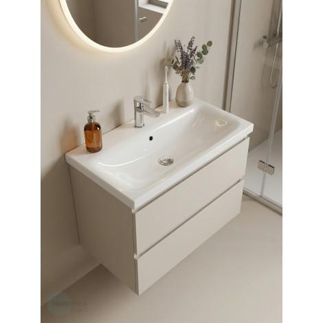 Тумба с раковиной Francesca Avanti Latina 80 подвесная, бежевая (ум. Moduo 80) купить в Москве по цене от 41050р. в интернет-магазине mebel-v-vannu.ru