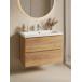 Тумба с раковиной Francesca Avanti Latina 80 подвесная, дуб крафт золотой (ум. Moduo 80) купить в Москве по цене от 41050р. в интернет-магазине mebel-v-vannu.ru