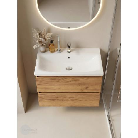 Тумба с раковиной Francesca Avanti Latina 80 подвесная, дуб крафт золотой (ум. Moduo 80) купить в Москве по цене от 41050р. в интернет-магазине mebel-v-vannu.ru