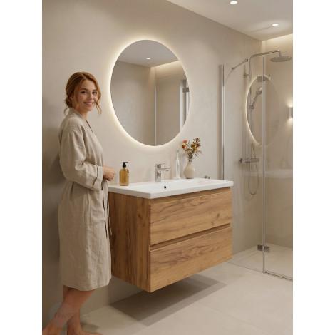 Тумба с раковиной Francesca Avanti Latina 80 подвесная, дуб крафт золотой (ум. Moduo 80) купить в Москве по цене от 41050р. в интернет-магазине mebel-v-vannu.ru