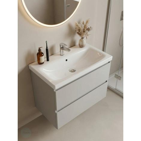 Тумба с раковиной Francesca Avanti Latina 80 подвесная, серая (ум. Moduo 80) купить в Москве по цене от 41050р. в интернет-магазине mebel-v-vannu.ru