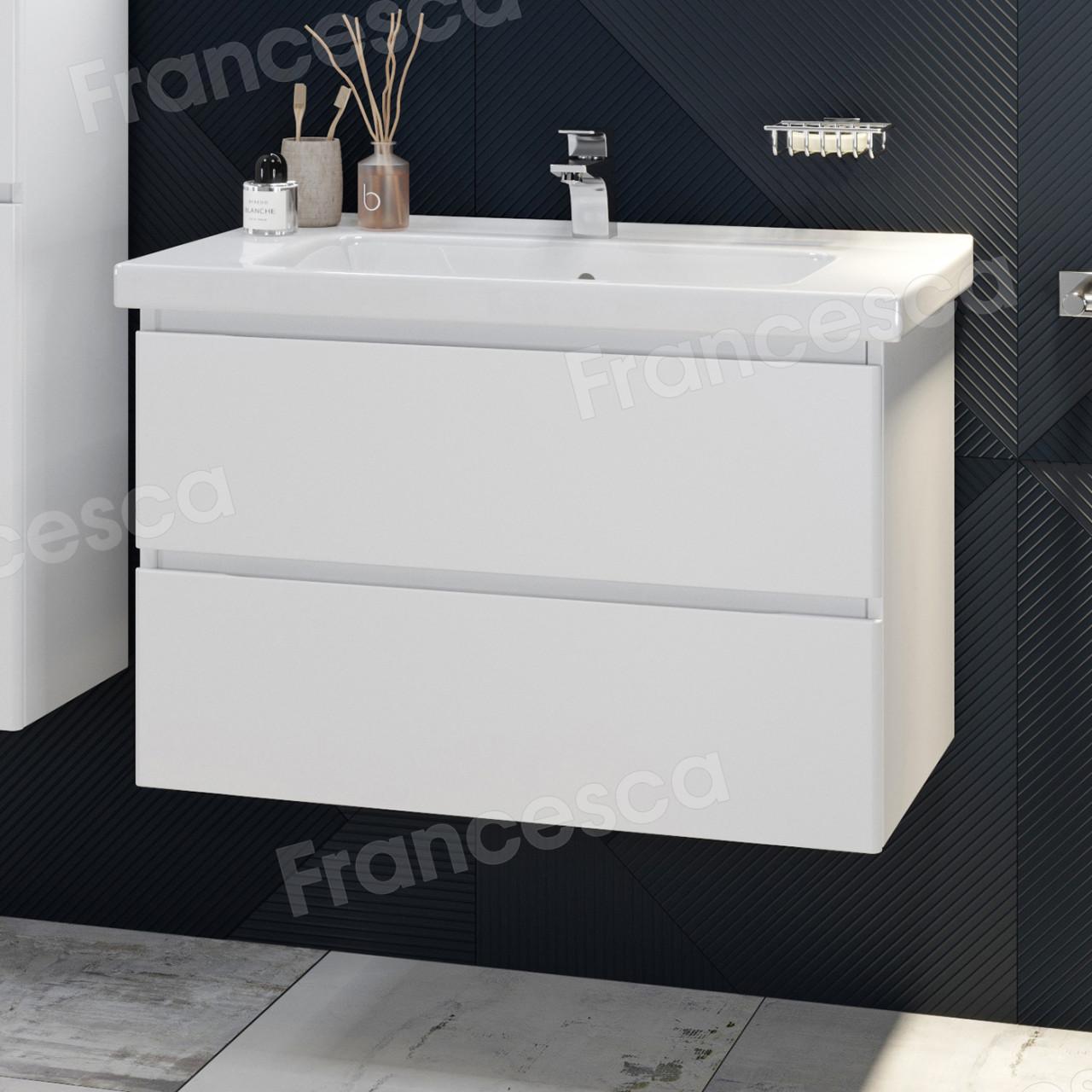 Тумба с раковиной Francesca Avanti Latina 80 подвесная (ум. Гармония 80) купить в Москве по цене от 42410р. в интернет-магазине mebel-v-vannu.ru