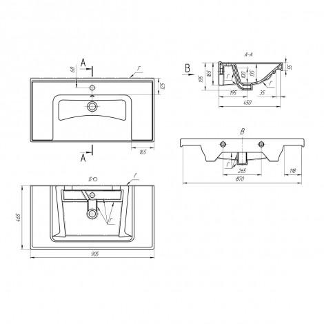 Тумба с раковиной Francesca Avanti Latina 90 напольная (ум. Грейс 90) купить в Москве по цене от 51537р. в интернет-магазине mebel-v-vannu.ru