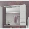 Зеркало-шкаф Francesca Кубо 80 2С белый, правый купить в Москве по цене от 9670р. в интернет-магазине mebel-v-vannu.ru