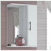 Шкаф-зеркало Francesca Eco 65 белый купить в Москве по цене от 5470р. в интернет-магазине mebel-v-vannu.ru