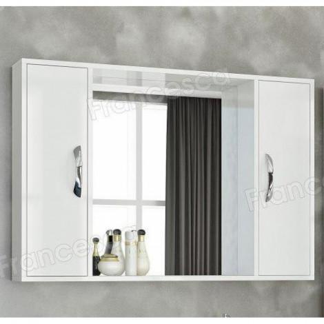 Шкаф-зеркало Francesca Eco Max 105 белый купить в Москве по цене от 8360р. в интернет-магазине mebel-v-vannu.ru