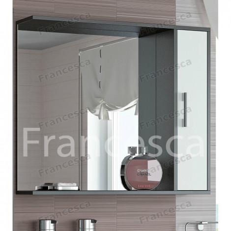 Шкаф-зеркало Francesca Eco 80 белый-венге купить в Москве по цене от 4760р. в интернет-магазине mebel-v-vannu.ru