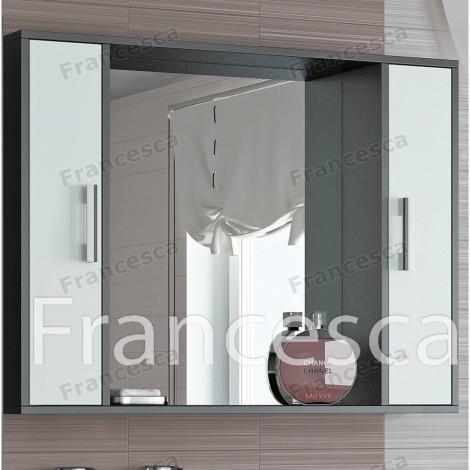 Шкаф-зеркало Francesca Eco 100 белый-венге купить в Москве по цене от 6740р. в интернет-магазине mebel-v-vannu.ru