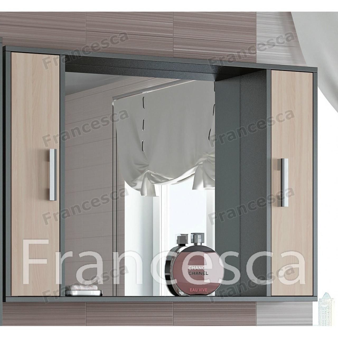 Шкаф-зеркало Francesca Eco 105 дуб-венге купить в Москве по цене от 5510р. в интернет-магазине mebel-v-vannu.ru
