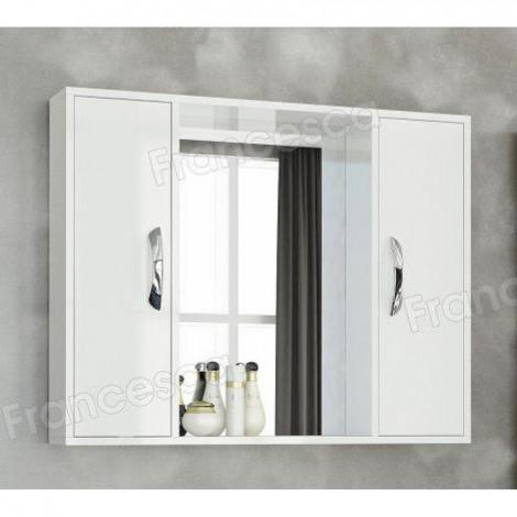 Шкаф-зеркало Francesca Eco Max 90 белый купить в Москве по цене от 4524р. в интернет-магазине mebel-v-vannu.ru