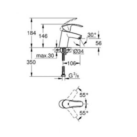 Смеситель Grohe Eurosmart 32467002 для раковины купить в Москве по цене от 14179р. в интернет-магазине mebel-v-vannu.ru