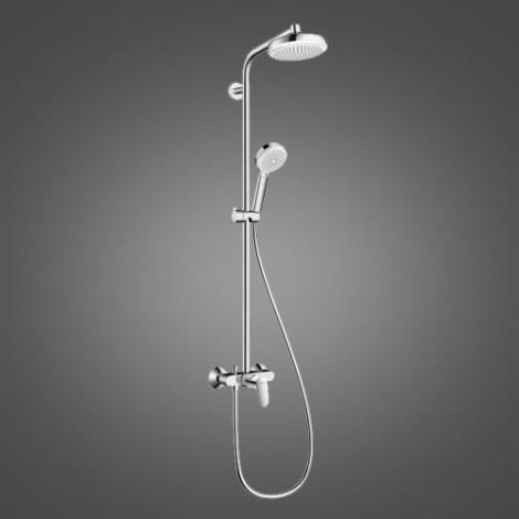 Душевая стойка Hansgrohe Crometta 160 1 Jet 27266400 с однорычажным смесителем купить в Москве по цене от 177758р. в интернет-магазине mebel-v-vannu.ru