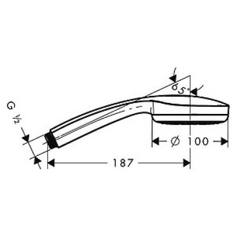 Душевая лейка Hansgrohe Croma 100 Multi 28536000 купить в Москве по цене от 14060р. в интернет-магазине mebel-v-vannu.ru