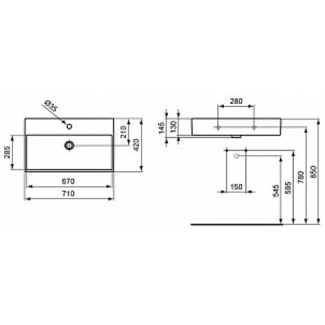 Раковина Ideal Standard Strada K078201 (70 см) купить в Москве по цене от 33703р. в интернет-магазине mebel-v-vannu.ru