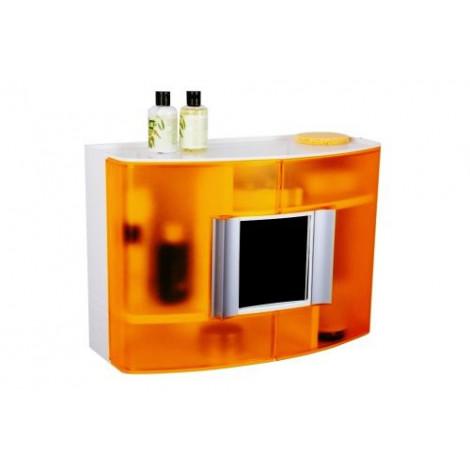 Пластиковый настенный шкафчик Нова M-09317 прозрачно-оранжевый купить в Москве по цене от 2169р. в интернет-магазине mebel-v-vannu.ru
