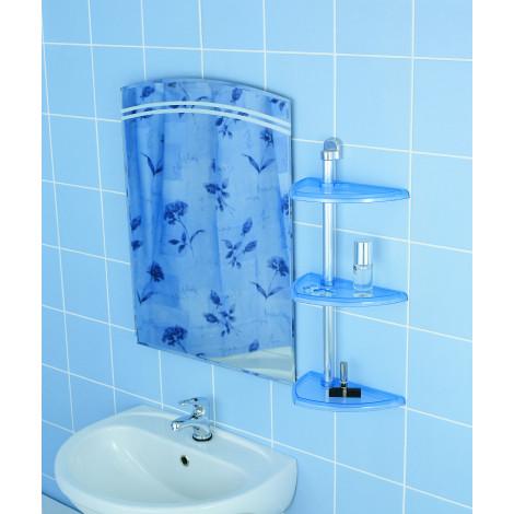 Полка для ванной Нова M-N16-23 прозрачно-голубой купить в Москве по цене от 1194р. в интернет-магазине mebel-v-vannu.ru