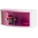 Пластиковый настенный шкафчик Нова M-B10-22 прозрачно-розовый купить в Москве по цене от 2490р. в интернет-магазине mebel-v-vannu.ru