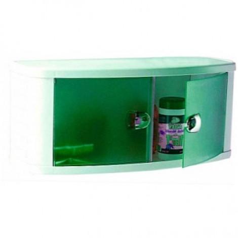 Пластиковый настенный шкафчик Нова M-B10-24 прозрачно-зелёный купить в Москве по цене от 2490р. в интернет-магазине mebel-v-vannu.ru
